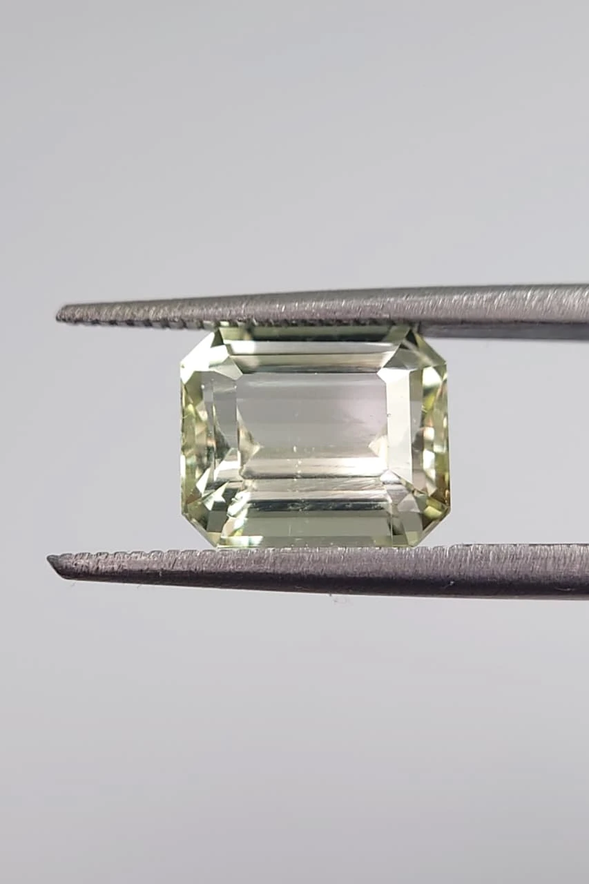 3.2ct Lemon Yellow Tourmaline Emerald Cut Loose Gemstone from Nigeria — view 4